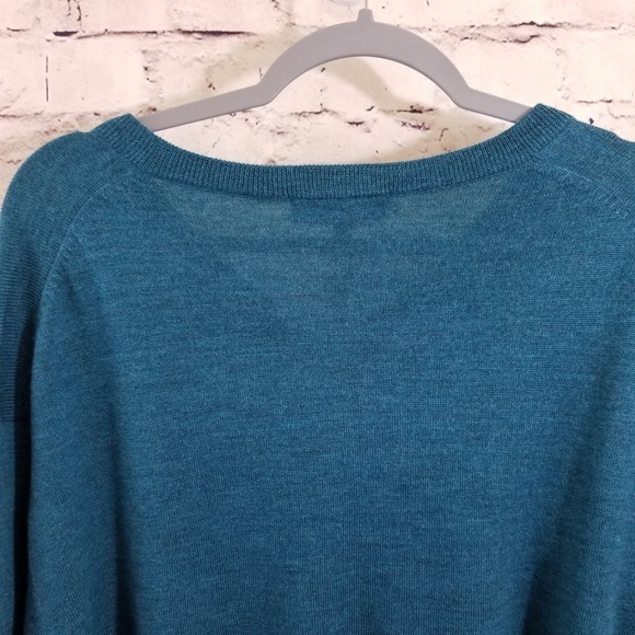 Hart Schaffner Marx Big Man Turquoise Wool Sweater - Picture 5 of 8